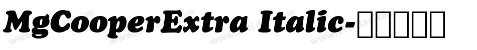MgCooperExtra Italic字体转换
